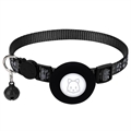 Funda de Silicona con Pet Collar Reflectante para Apple AirTag - Negro