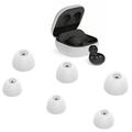 6 piezas de repuesto Earbuds Tips Soft Silicone Earphone Caps Cover for Samsung Galaxy Buds2 - Blanco