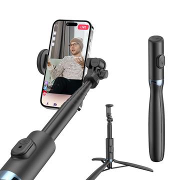 Selfie Stick Bluetooth de 8 Secciones con Trípode - Negro