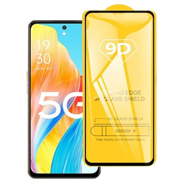 Protector de Pantalla de Cristal Templado 9D para Oppo A1 - Borde Negro