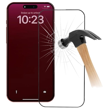 Protector de Pantalla de Cristal Templado 9D para iPhone 15 Pro Max - Borde Negro