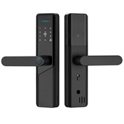 A1 Tuya WiFi huella digital inteligente cerradura de la puerta con contraseñas dinámicas y NFC - Negro