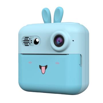 Mini cámara digital HD para niños A23 con impresión de fotos instantáneas - Azul