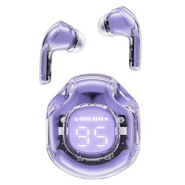 ACEFAST T8 / AT8 Crystal (2) Color Bluetooth Earbuds Auriculares inalámbricos ligeros para el trabajo - Púrpura