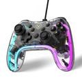 AOLION Para Nintendo Switch Ordenador Transparente Gamepad Con Cable RGB Light Game Controller