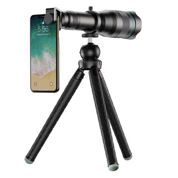 APEXEL APL-JS60XJJ09 60X Telescopio Monocular Teleobjetivo Móvil + Trípode para Teléfono Móvil