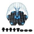 Bomba solar flotante para fuente AS22D3 con 12 luces LED - Negra