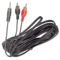 AUX Adaptador - cable RCA macho 3.5mm / Jack 3m