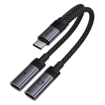 Acefast J14 Adaptador y Divisor de Audio USB-C - Gris