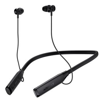 Acefast N7 Auriculares Bluetooth con banda para el cuello, pantalla LED y refuerzo de graves - Negro
