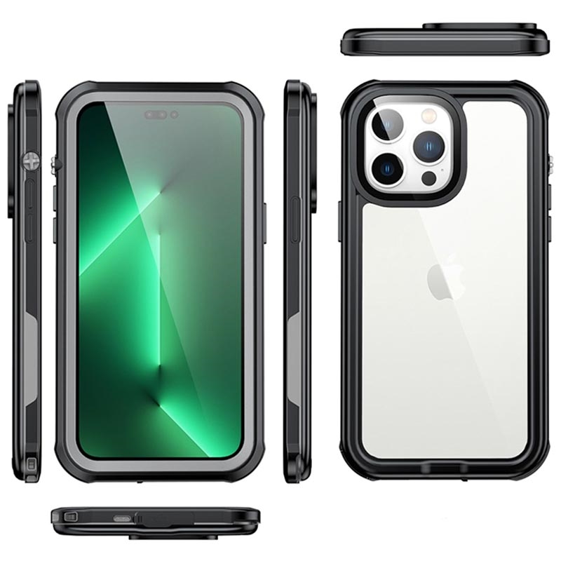 Funda para iPhone 14 Pro Max, impermeable, IP68 impermeable para iPhone 14  Pro Max con protector de pantalla integrado, funda de cuerpo completo