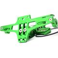 Ajustable CNC de aleación de aluminio de la placa de matrícula de la motocicleta de luz de bicicleta soporte telescópico con luz LED