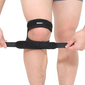 Rodillera ajustable con almohadilla de silicona - Para correr y hacer senderismo
