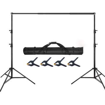 Trípode ajustable con 4 abrazaderas para fondo de fotos - 2.88x3m