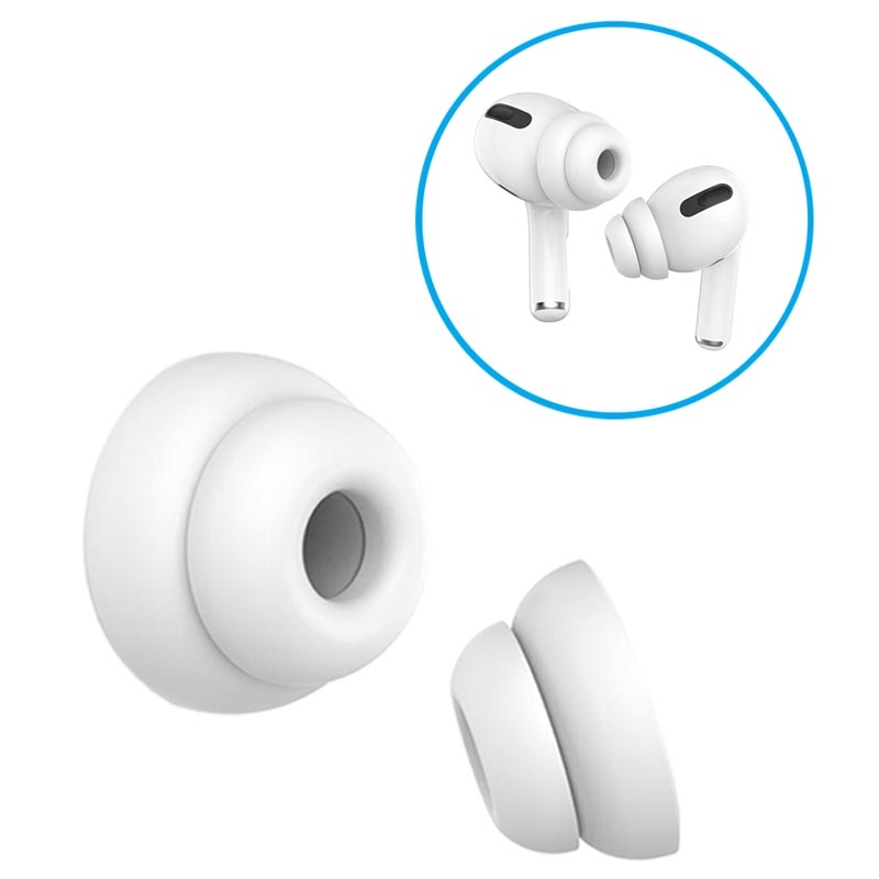 Almohadillas de Silicona para AirPods Pro Ahastyle PT99-2 - S, M, L - Blanco