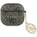 Estuche AirPods 4 Guess 4G Strass Charm - Marrón