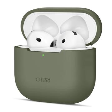 Funda de silicona AirPods 4 Tech-Protect - Verde oliva