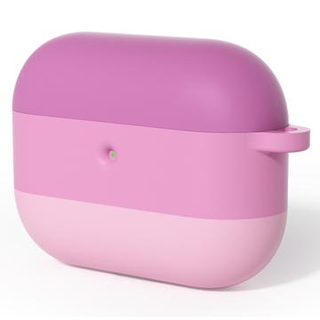 AirPods Pro 3 Estuche de silicona antichoque degradado con mosquetón - Rosa
