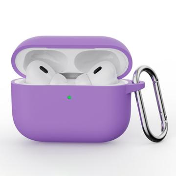 Carcasa de Silicona con Mosquetón para AirPods Pro 3 - Púrpura