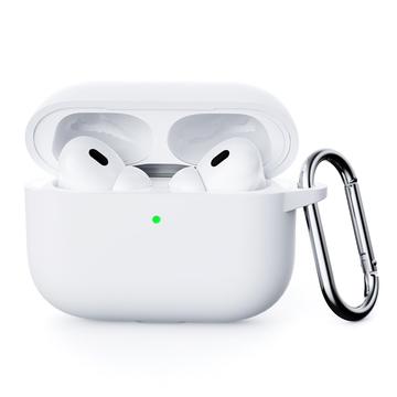 Carcasa de Silicona con Mosquetón para AirPods Pro 3 - Blanco