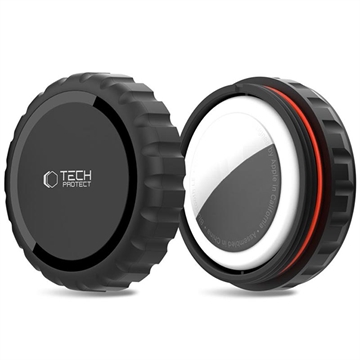 Funda impermeable AirTag Tech-Protect con cierre giratorio y soporte adhesivo 3M - Negro
