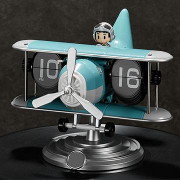 Reloj de sobremesa abatible con indicador de hora mecánico - Azul