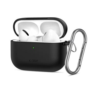 Airpods Pro 3 Tech-Protect Estuche con gancho de silicona - Negro