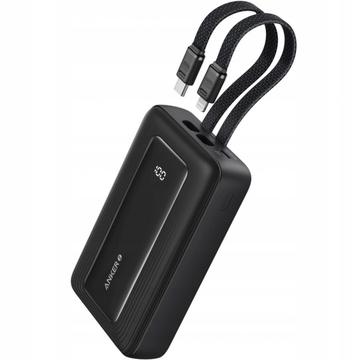 Anker PowerCore 10000mAh Power Bank con cables USB-C y Lightning integrados - 30W - Negro