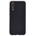 Carcasa de TPU Anti-Huellas Dactilares Mate para Huawei P20 Pro - Negro