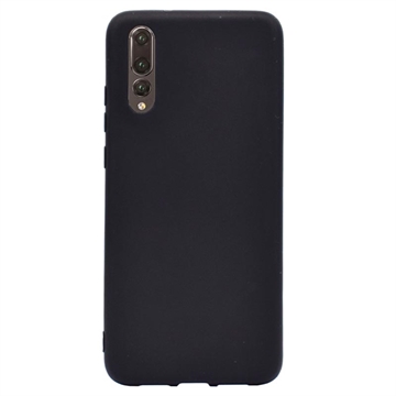 Carcasa de TPU Anti-Huellas Dactilares Mate para Huawei P20 Pro - Negro