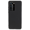 Carcasa de TPU Anti-Huellas Dactilares Mate para Huawei P40 Pro - Negro