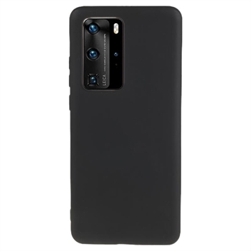 Carcasa de TPU Anti-Huellas Dactilares Mate para Huawei P40 Pro - Negro