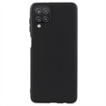 Carcasa de TPU Anti-Huellas Dactilares Mate para Samsung Galaxy A12 - Negro