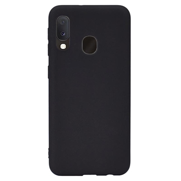 Carcasa de TPU Anti-Huellas Dactilares Mate para Samsung Galaxy A20e - Negro