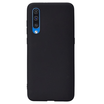 Carcasa de TPU Anti-Huellas Dactilares Mate para Samsung Galaxy A50 - Negro