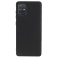 Carcasa de TPU Anti-Huellas Dactilares Mate para Samsung Galaxy A71 - Negro