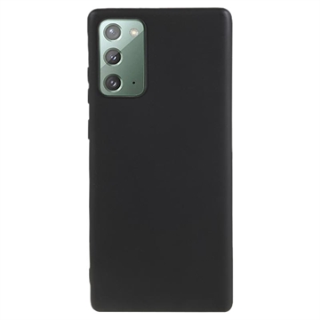 Carcasa de TPU Anti-Huellas Dactilares Mate para Samsung Galaxy Note20 - Negro