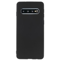 Carcasa de TPU Anti-Huellas Dactilares Mate para Samsung Galaxy S10 - Negro