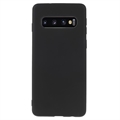 Carcasa de TPU Anti-Huellas Dactilares Mate para Samsung Galaxy S10+ - Negro