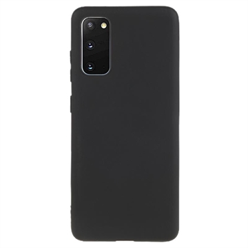 Carcasa de TPU Anti-Huellas Dactilares Mate para Samsung Galaxy S20 - Negro