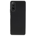 Carcasa de TPU Anti-Huellas Dactilares Mate para Sony Xperia 10 IV - Negro