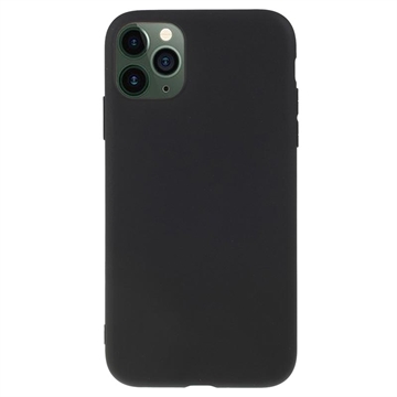 Carcasa de TPU Anti-Huellas Dactilares Mate para iPhone 11 Pro - Negro