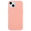 Carcasa de TPU Anti-Huellas Dactilares Mate para iPhone 15 Plus - Rosa