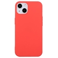 Carcasa de TPU Anti-Huellas Dactilares Mate para iPhone 15 Plus - Rojo