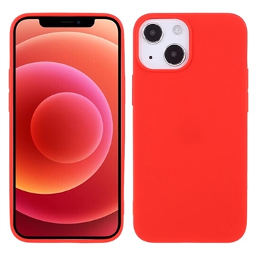 Carcasa de TPU Anti-Huellas Dactilares Mate para iPhone 13 Mini - Rojo
