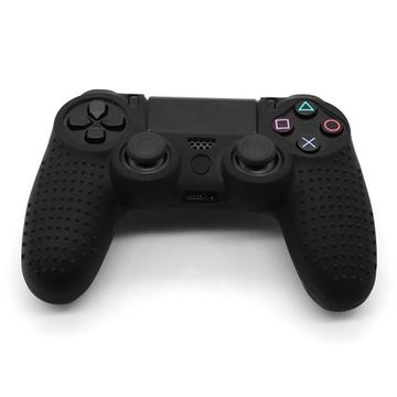 Funda protectora de silicona antideslizante para el mando de PS4 - Negro