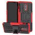 Carcasa Antideslizante Híbrida para OnePlus 6T - Rojo / Negro