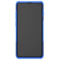 Anti-Slip Samsung Galaxy S10 Hybrid Case with Kickstand - Blue / Black