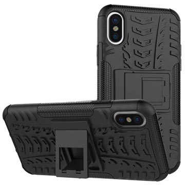 Carcasa Antideslizante Híbrida para iPhone X / iPhone XS - Negro