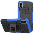 Carcasa Antideslizante Híbrida para iPhone X / iPhone XS - Azul / Negro